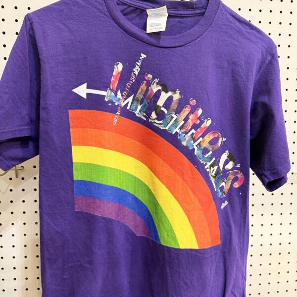 Rainbow Limitless, Short Sleeve Tee, Size S, Purple Tee Upcycled Thumbnail